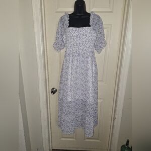 No brand cottage-core floral tiered dress XL